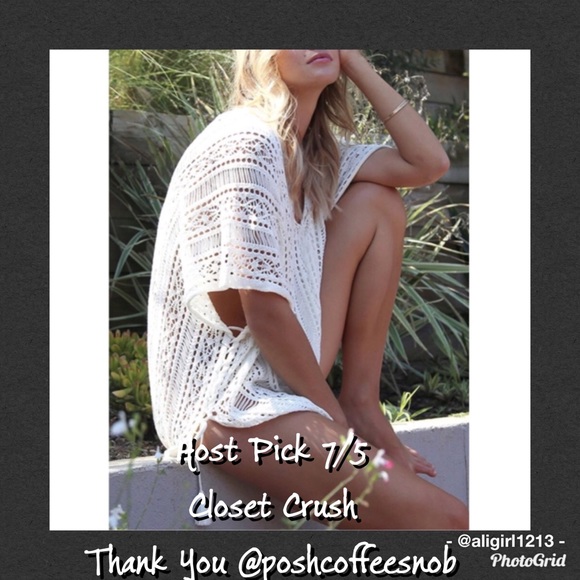 Other - LAST 1 - 2 x’s HP  Crochet Knit Cover Up